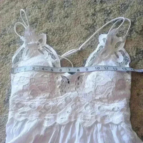 J for Justify Womens White Lace Peplum Tank M - Picture 13 of 14